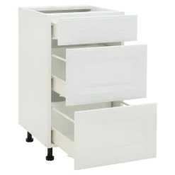 Szafki Kuchenne^Szafka dolna z 3 szufladami BASIC PLUS BP/D45SR3 biały mat