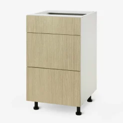 Szafki Kuchenne^Szafka dolna z szufladami BASIC PLUS BP/D45S3 sand barbera oak
