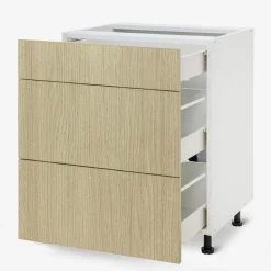 Best Szafka dolna z szufladami BASIC PLUS BP/D60SR3 sand barbera oak