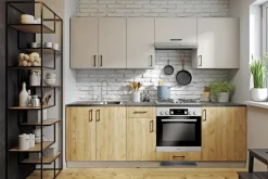 Szafki Kuchenne^Szafka górna narożna BASIC PLUS BP/G60NW dąb craft złoty