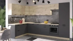Discount inny Szafka górna wisząca okapowa MILENA M/G600 dąb artisan