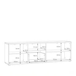 Discount FORTE Szafka RTV AKINORI 174,5 cm