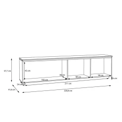 Best FORTE Szafka RTV LOUOTO 224,8 cm