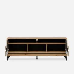 Clearance Furni Home Szafka RTV z czarnym dekorem KRIS