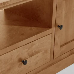Best inny Szafka RTV z litego drewna PAOLA brzoza naturalna, 150 cm