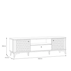 FORTE Szafki Rtv|Szafki^Szafka RTV z oświetleniem FORREST HILLS 160,4 cm