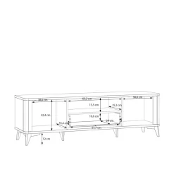 FORTE Szafki Rtv|Szafki^Szafka RTV z oświetleniem FORREST HILLS 160,4 cm