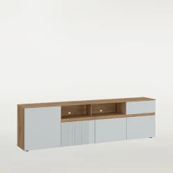New inny Szafka RTV z ryflowaniem MANILLA 200 cm