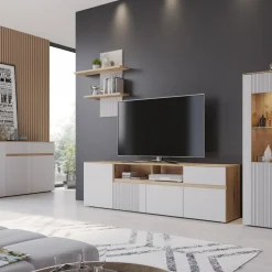 New inny Szafka RTV z ryflowaniem MANILLA 200 cm