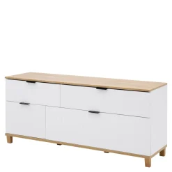 Szafki Rtv|Szafki^Szafka RTV z ryflowanym frontem PLISSEE 144,8 cm