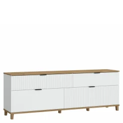 Szafki Rtv|Szafki^Szafka RTV z ryflowanym frontem PLISSEE 183,8 cm