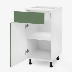 Discount inny Szafka stojąca z szufladą BASIC PLUS BP/D40SR1 smoke green