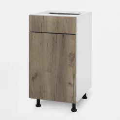Szafki Kuchenne^Szafka stojąca z szufladą BASIC PLUS BP/D40SR1 dark rockfort hickory