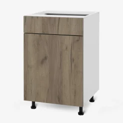 Szafki Kuchenne^Szafka stojąca z szufladą BASIC PLUS BP/D50S1 dark rockfort hickory