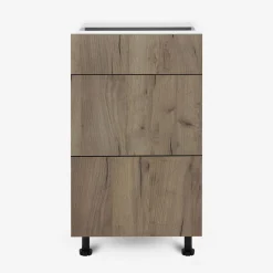 Szafki Kuchenne^Szafka stojąca z szufladami BASIC PLUS BP/D45SR3 dark rockfort hickory