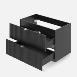 Outlet inny Szafka umywalkowa czarny mat BELT 80 cm
