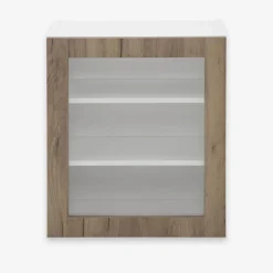 Szafki Kuchenne^Szafka wisząca z witryną BASIC PLUS BP/G60W dark rockfort hickory