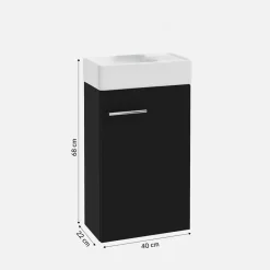 Discount inny Szafka z umywalką czarna KIM 40 cm