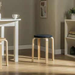 Taborety^Taboret tapicerowany CETON czarny