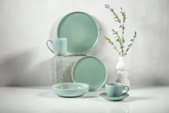 Porcelana Bogucice Talerze^Talerz obiadowy GRANITE MINT BLUE 26,5 cm