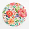 inny Grill I Piknik^Talerz z melaminy w kwiaty 25 cm