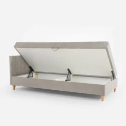 Hot Tapczan beżowy z pojemnikiem JAŚ 90x200