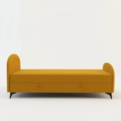 Hot inny Tapczan młodzieżowy musztardowy PING 90x200 cm