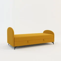 Hot inny Tapczan młodzieżowy musztardowy PING 90x200 cm