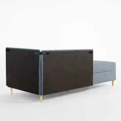 Online Tapczan narożny szaroniebieski MARIO 90x200 cm