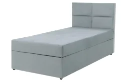 Clearance Tapczan z pojemnikiem i geometrycznym wezgłowiem NELA 100x200 cm