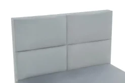 Clearance Tapczan z pojemnikiem i geometrycznym wezgłowiem NELA 100x200 cm