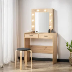 Discount Toaletka z oświetleniem EMMA dąb artisan