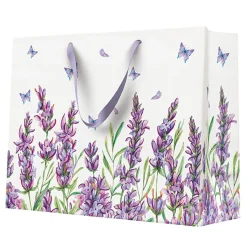 Paw Pakowanie Prezentów^Torba prezentowa LAVENDER BUTTERFLY 33,5x26,5 cm