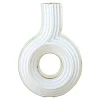 Wazony^Wazon abstrakcyjny biało-złoty 27 cm