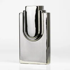 New inny Wazon geometryczny srebrny 23,5 cm