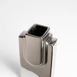 New inny Wazon geometryczny srebrny 23,5 cm