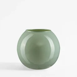 SOLBIKA Wazony^Wazon jasnozielony KULA 17 cm
