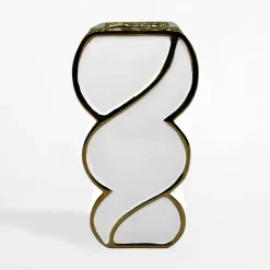 Clearance inny Wazon nowoczesny biało-złoty 30 cm