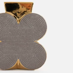 Clearance inny Wazon nowoczesny szaro-złoty 15 cm
