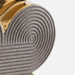Clearance inny Wazon nowoczesny szaro-złoty 15 cm