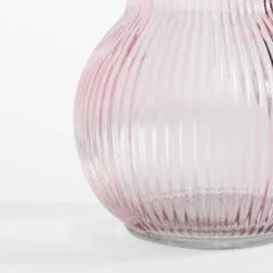 inny Wazony^Wazon różowy prążkowany 17,5 cm