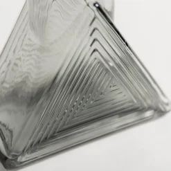 Sale Wazon szklany geometryczny szary 23 cm