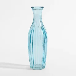 inny Wazony^Wazon szklany niebieski 23 cm