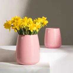 inny Wazony^Wazon szklany różowy ZINNIA 17 cm