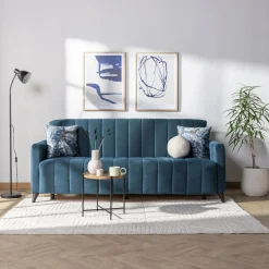 inny Wersalki|Sofy^Wersalka niebieska FENDI