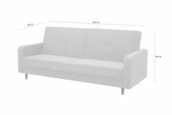 Clearance Wersalka rozkładana szara NIKO