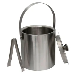 Akcesoria Do Wina I Drinków^Wiaderko metalowe do lodu ze szczypcami