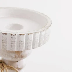 Sale inny Świecznik na jedną świecę biały 27 cm