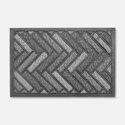 Clearance inny Wycieraczka szara w jodełkę TARTAN PUS 40x60 cm