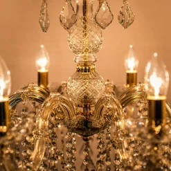 Clearance Zumaline Żyrandol świecznikowy retro złoty CHATEAU 70 cm